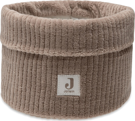 Jollein Changing Table Basket Cloudy Rib Brown 14X18 Jollein Changing Table Basket Cloudy Rib Brown 14X18