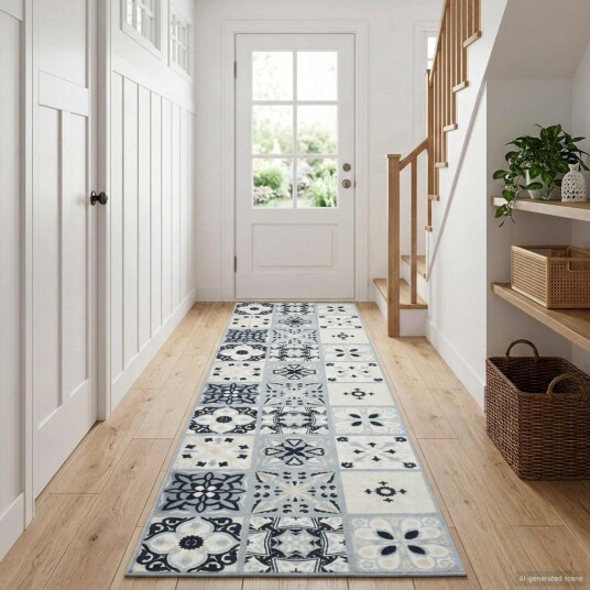vidaXL Teppe Runner ORIZ 1150 gsm Grå og svart