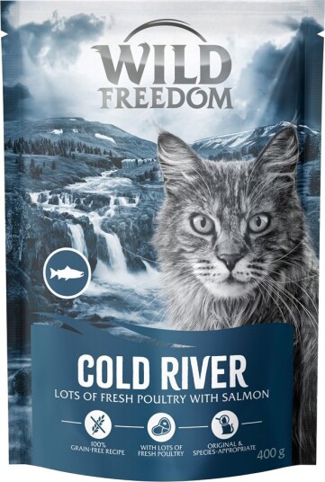 Wild Freedom Tørrfôr Adult Cold River Med Laks Kornfri Oppskrift Ny 400 G