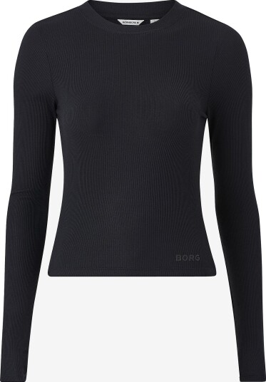 Björn Borg - Treningstopp Studio Ribbed Cropped Long Sleeve - Svart Björn Borg - Treningstopp Studio Ribbed Cropped Long Sleeve - Svart