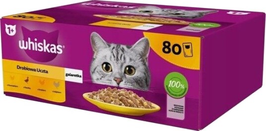 Whiskas Fjærkre I Gelé 80X85 G Whiskas Fjærkre I Gelé 80X85 G