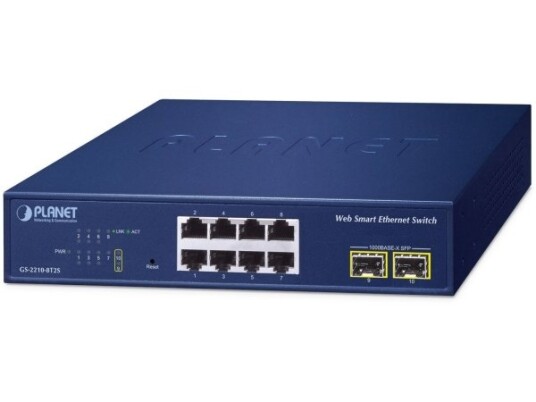 8-Port 10/100/1000T + 2-Port