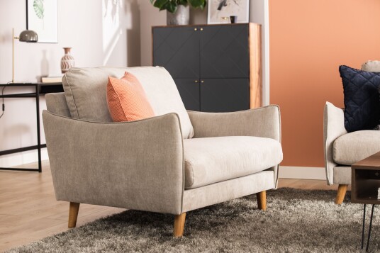 Trend Lyx Lenestol Beige/Eik Trend Lyx Lenestol Beige/Eik