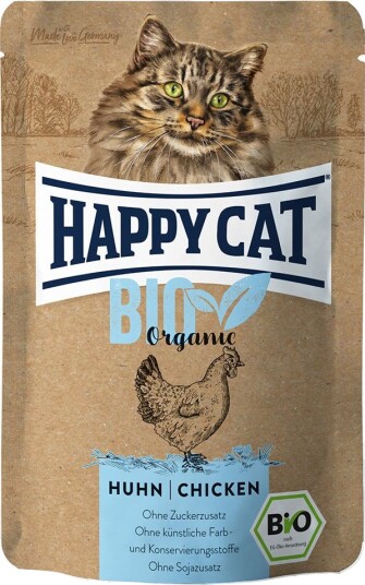 Happy Cat Våtfôr Økologisk Pose Økologisk Kylling 6 X 85 G