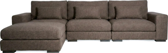 Dubai Ekstra dyp 4 seters modulsofa med divan høyre i stoff ekstra dyp   Beige