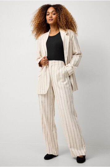 Ellos Collection Bukser Lola Linen Hvit