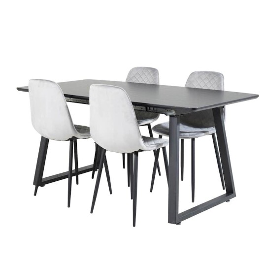 Venture Home Spisegruppe Venture Home Ina med 4 Phoi Stoler Fløyel GR20348