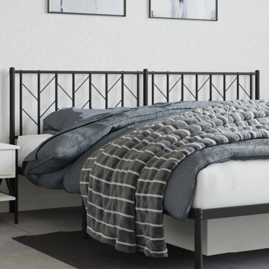 Sengegavl i metall svart 193 cm 8721012250079