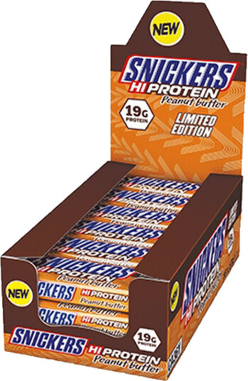 Snickers HiProtein Bar 57g x 12 stk Peanut Butter Snickers HiProtein Bar 57g x 12 stk Peanut Butter