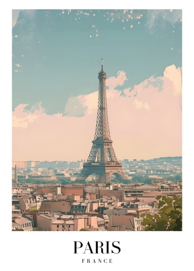 Plakat Eiffeltårnet Paris