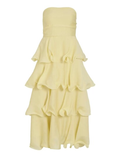 Vila Vivalborg Bandeau Ankle Dress/Dc/Ka - Yellow - 40 Vila Vivalborg Bandeau Ankle Dress/Dc/Ka - Yellow - 40