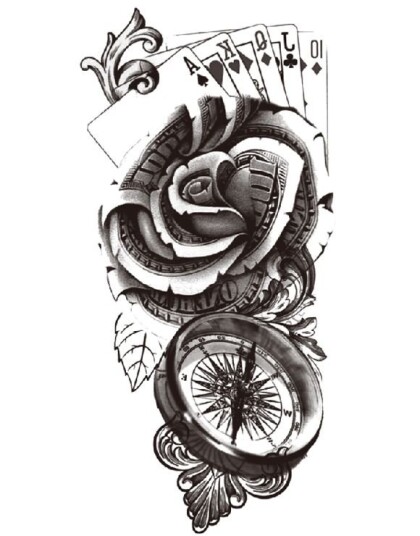 The Gambler Fake Tattoo