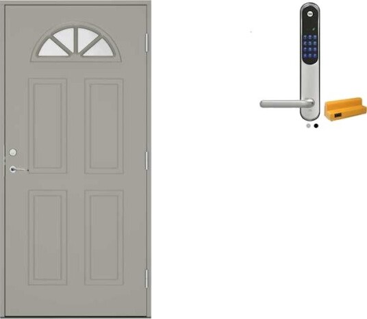 Ytterdør Swedoor Clever-Line+ Thy med Yale Doorman Classic Home