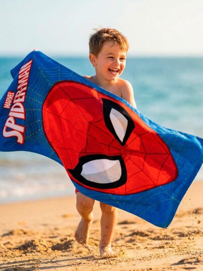 Marvel Spider Man Håndkle 100% Bomull Blå