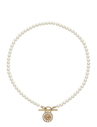 LAUREN RALPH LAUREN Nk Prl Padlock Pendant   Gld/Wht Pearl/Cry |Kräm |One Size