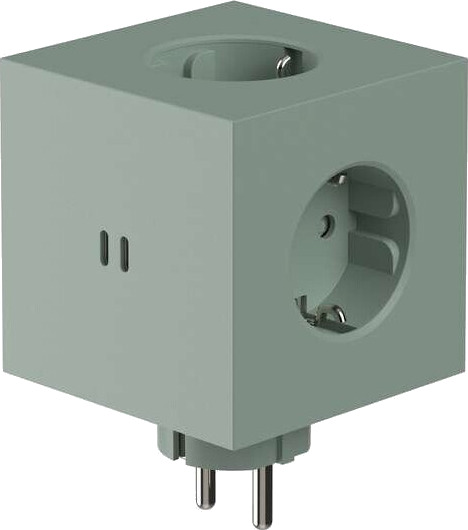 Avolt - Square 2 Socket Extender w/30W Dual USB-C Oak Green Avolt Avolt - Square 2 Socket Extender w/30W Dual USB-C Oak Green Avolt