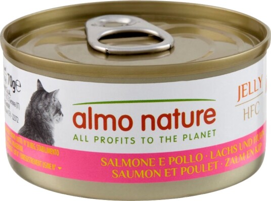 Almo Nature Våtfôr Hfc Laks Med I Gelè Kylling 70G 6 X 70 G
