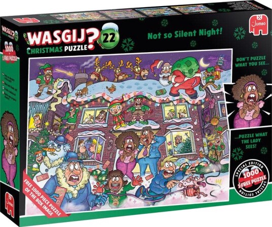 Wasgij Christmas 22 Puslespill 1000 brikker Not Such a Silent Night