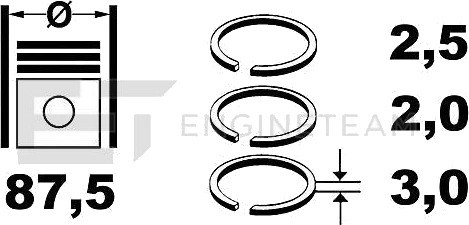 Stempelringsett ET ENGINETEAM R4001150