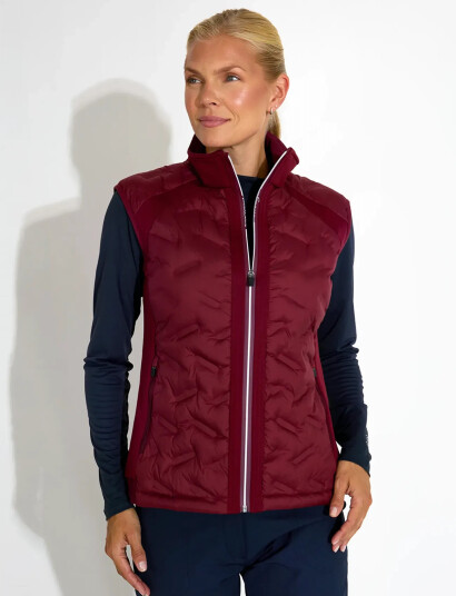 Abacus Lds Portrush Hybrid Vest - Burgundy - L