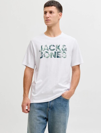 Jack & Jones Jjejeff Logo Tee Ss Sn White XS