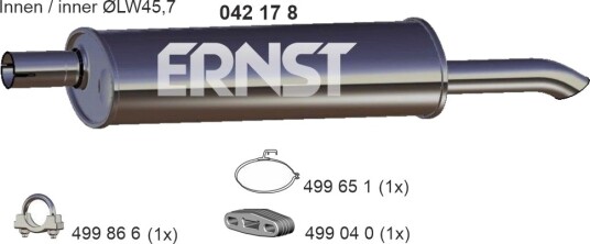 Bakre eksospotte ERNST 042178