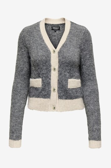 Only   Kardigan onlMaggie Life LS V neck Cardi CC K   Grå
