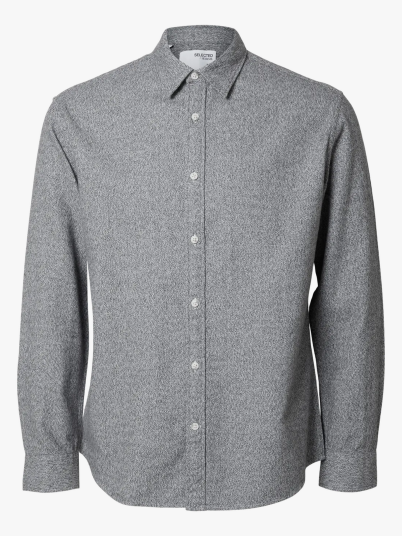 Selected Homme Reg-Owen Flannel Mix Shirt Long Sleeve Grå XL