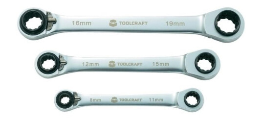 4 I 1 Rørnøglesæt 8 - 19 Mm 3 Dele Toolcraft 1 Stk
