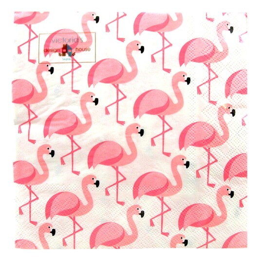Dynäs Import Servietter Flamingo - 20-pakning
