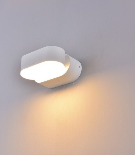 V Tac 6W LED hvit vegglampe IP65 utendørs Oval roterbar 350 grader inkl. lyskilde Dimbar : Ikke dimbar Kulør : Varm