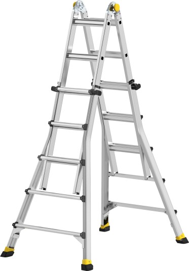 W.steps C1-5,1 T Kombistige teleskopisk, 1450 mm 9+9 trinn, Stiger & stillaser