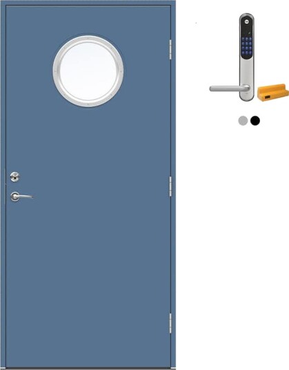 Ytterdør Swedoor Advance-Line Nordic Kalmar med Yale Doorman Classic Home