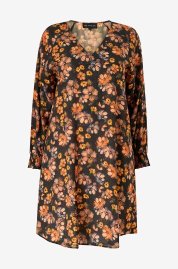 NO. 1 BY OX Kjole Loose Raglan V Neck Flerfarget