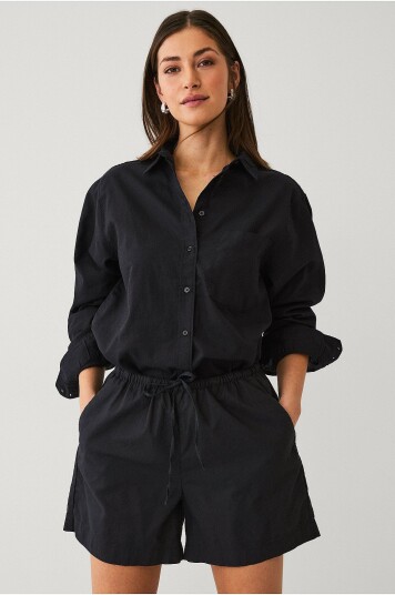 Ellos Collection Shorts i lin Svart