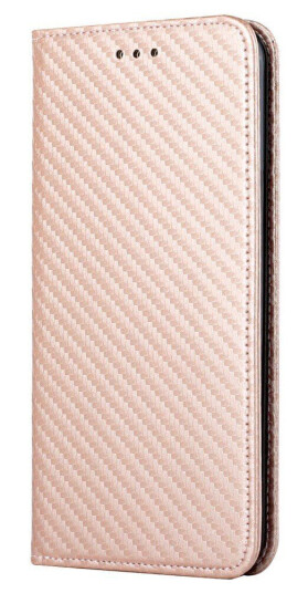 INCOVER Samsung Galaxy S23 Carbon Flip Cover m. Pung & Kickstand - Rose Gull