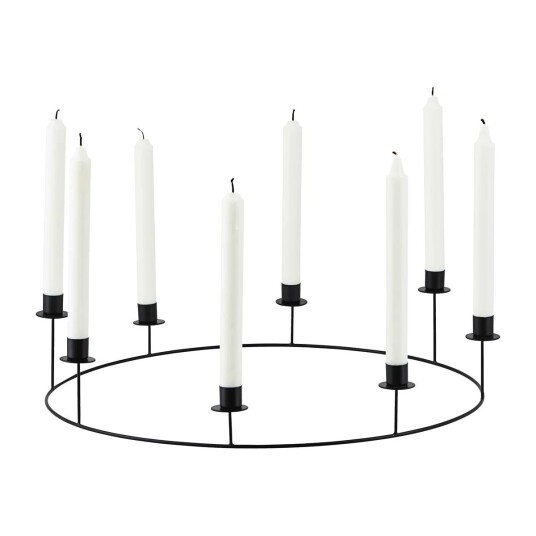 House Doctor Lysestake Ring Ø50 cm - Sort, 1 Lys House Doctor Lysestake Ring Ø50 cm - Sort, 1 Lys