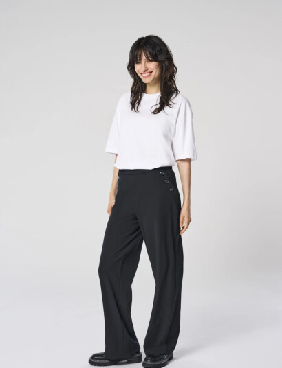 ONLY Onlrina Life Button Pant Jrs Noos - Black - XS x 32
