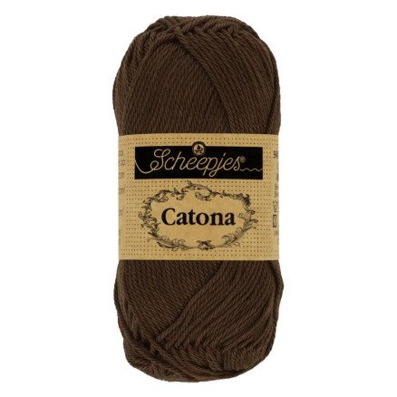 Scheepjes Catona Garn 162 Sort Kaffe - 10g Scheepjes Catona Garn 162 Sort Kaffe - 10g
