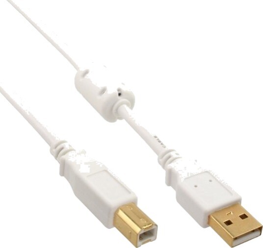 Inline 4043718143832 5 M Usb A Usb B Usb 2.0 Hankjønn/Hankjønn Hvit