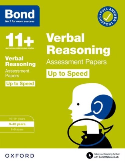 Bond 11+: Bond 11+ Verbal Reasoning Up To Speed Assessment Papers With Answer Support 9-10 Years Av Frances Down