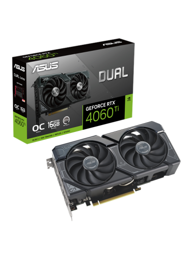 ASUS GeForce RTX 4060 Ti DUAL OC - 16GB GDDR6 RAM - Grafikkort ASUS GeForce RTX 4060 Ti DUAL OC - 16GB GDDR6 RAM - Grafikkort