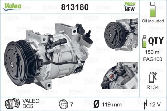 AC-kompressor VALEO 813180