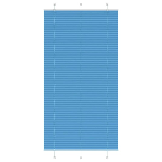 Plisségardin Blå 110x200 cm Stoffbredde 109,4 Polyester