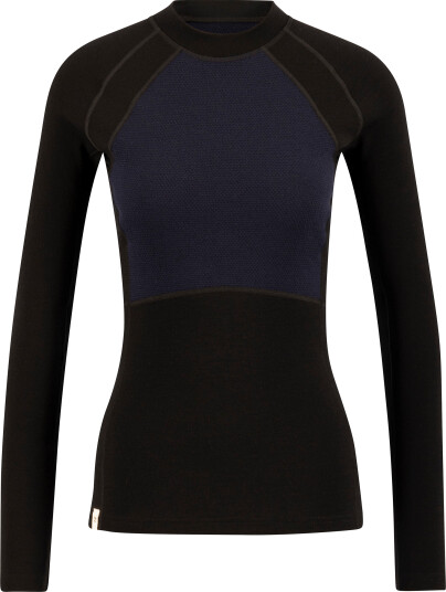 Ulvang Women's Peak Map Crew Baselayer Black/Navy Blue XS