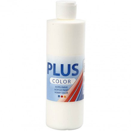 Plus Color Plus Color Hobbymaling råhvit 250 ml 1 fl