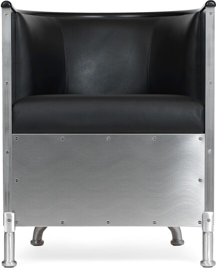 Källemo Källemo Aluminium Fåtölj Tärnsjö Plymåläder 8175/mattborstad Aluminium Lenestoler Mats Theselius Sølv,Svart Metall