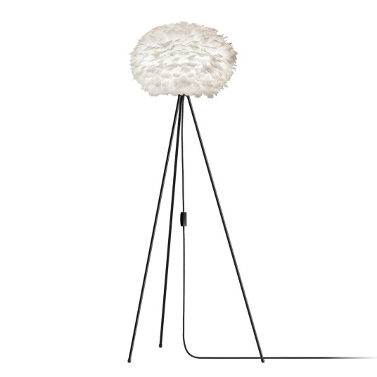 Eos Gulvlampe Medium Ø45 cm Hvit/Sort Eos Gulvlampe Medium Ø45 cm Hvit/Sort