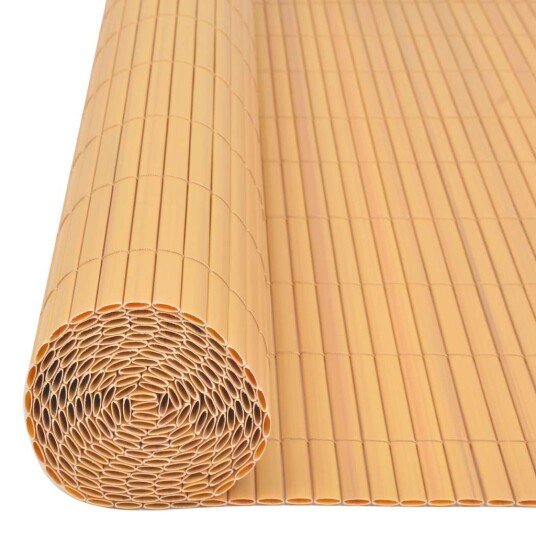 vidaXL Dobbelsidet hagegjerde PVC 90x300 cm gul