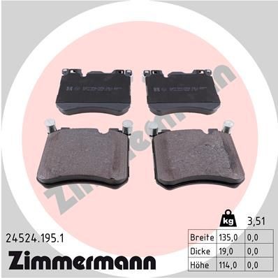 Bremseklosser ZIMMERMANN 24524.195.1 Bremseklosser ZIMMERMANN 24524.195.1
